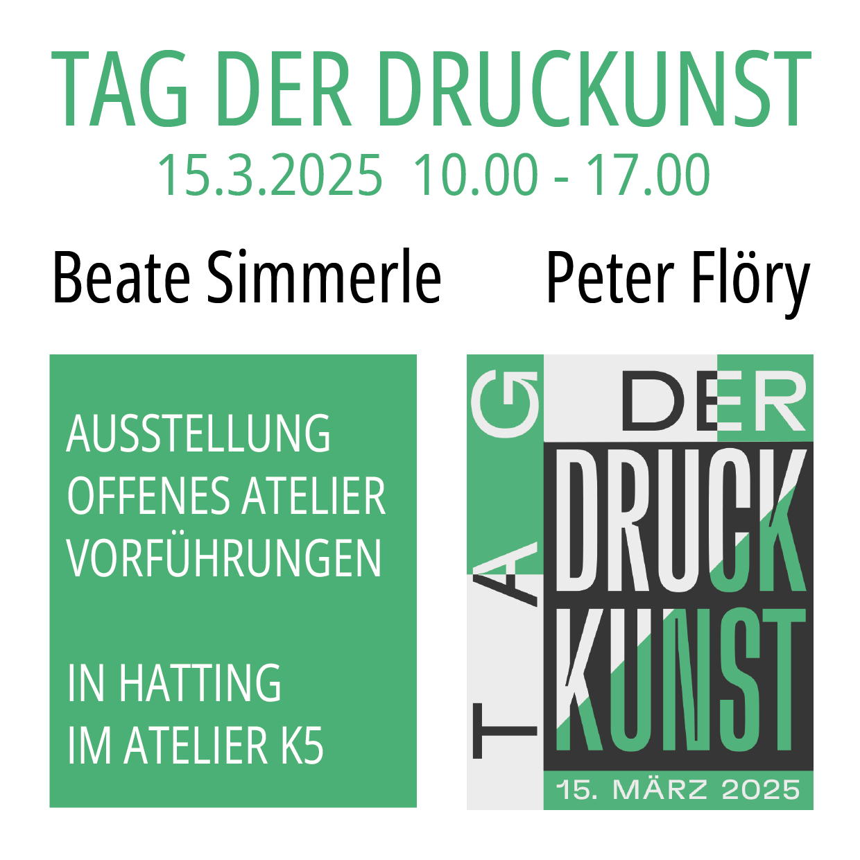 Tag der Druckkunst, Peter Flöry, Beate Simmerle